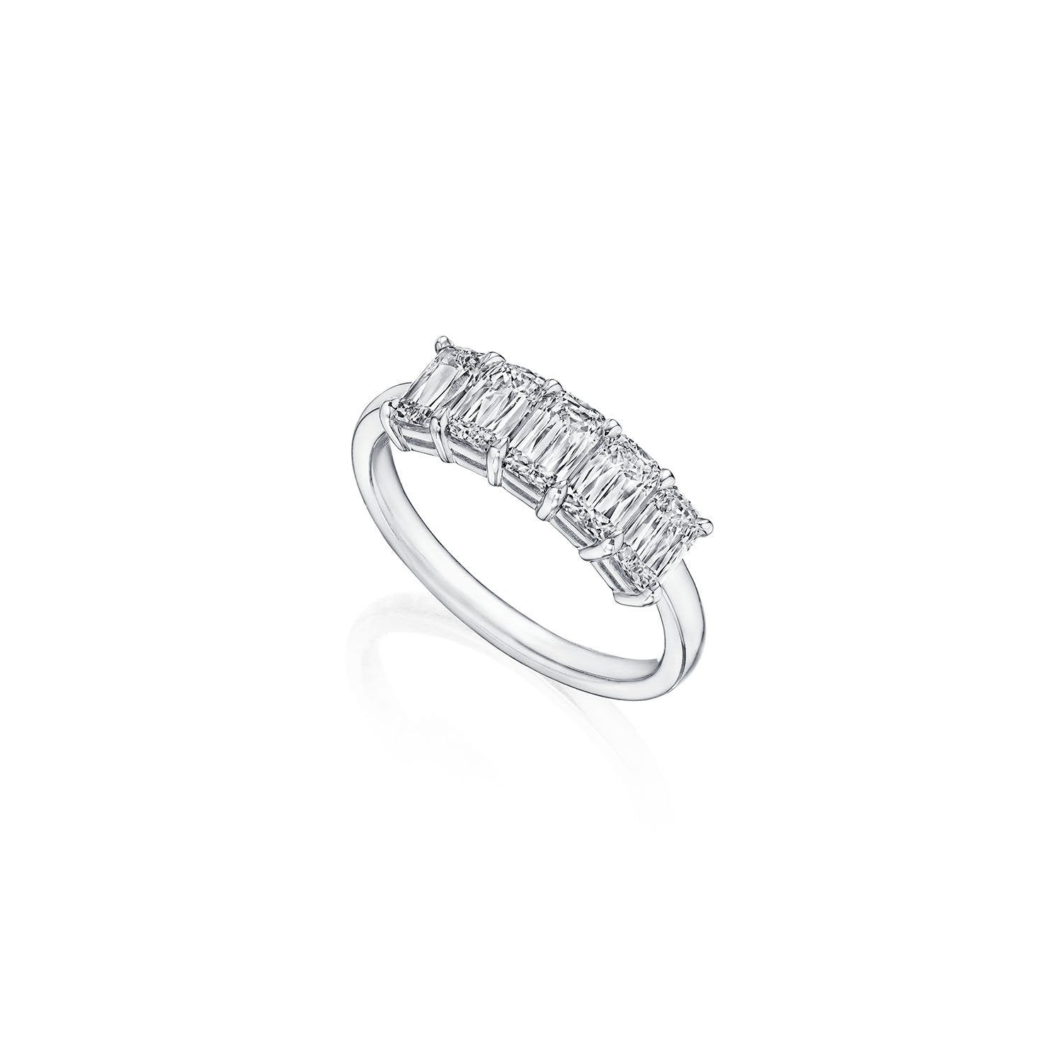 Fink's Platinum ASHOKA® Diamond Five Stone Wedding Band